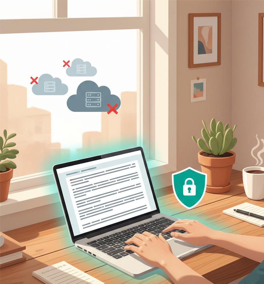 Your voice never leaves your machine